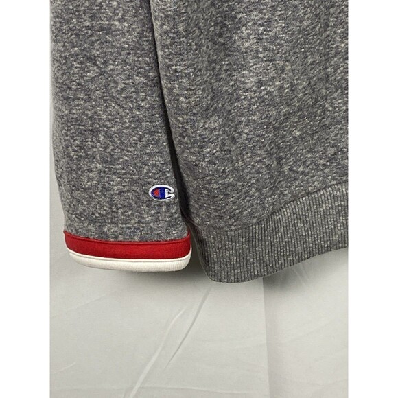 Ohio State Buckeyes Hoodie Pullover Sz M Champion Grey Red White Hand Warmer - Picture 6 of 11